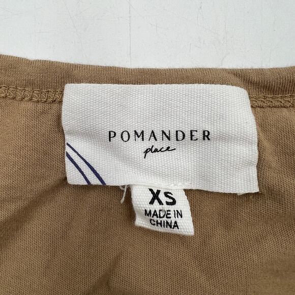 Pomander Place Tan Vesty Long Sleeve Crewneck Top Blouse - Picture 3 of 10